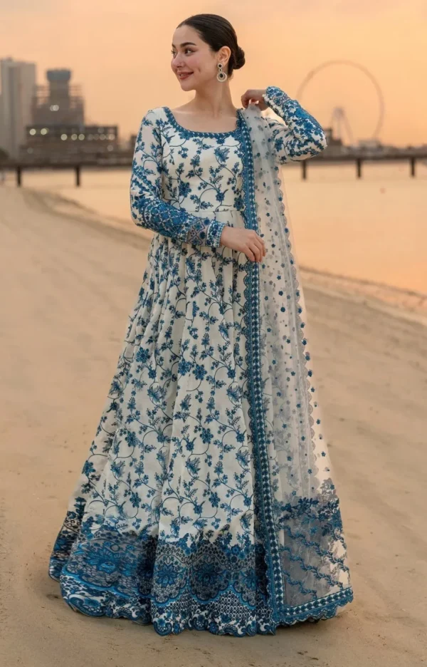 Faiza Saqlain- Lawn Embroidered Shirt With Embroidered Organza Dupatta Add to wishlist